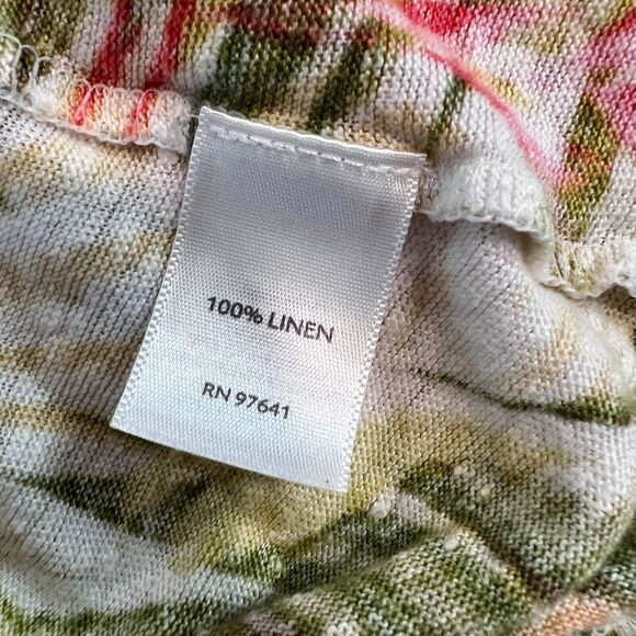 J Jill Sleeveless Linen Top Tropical Lightweight Colorful Womens Sz. 3X Beach - Picture 7 of 8